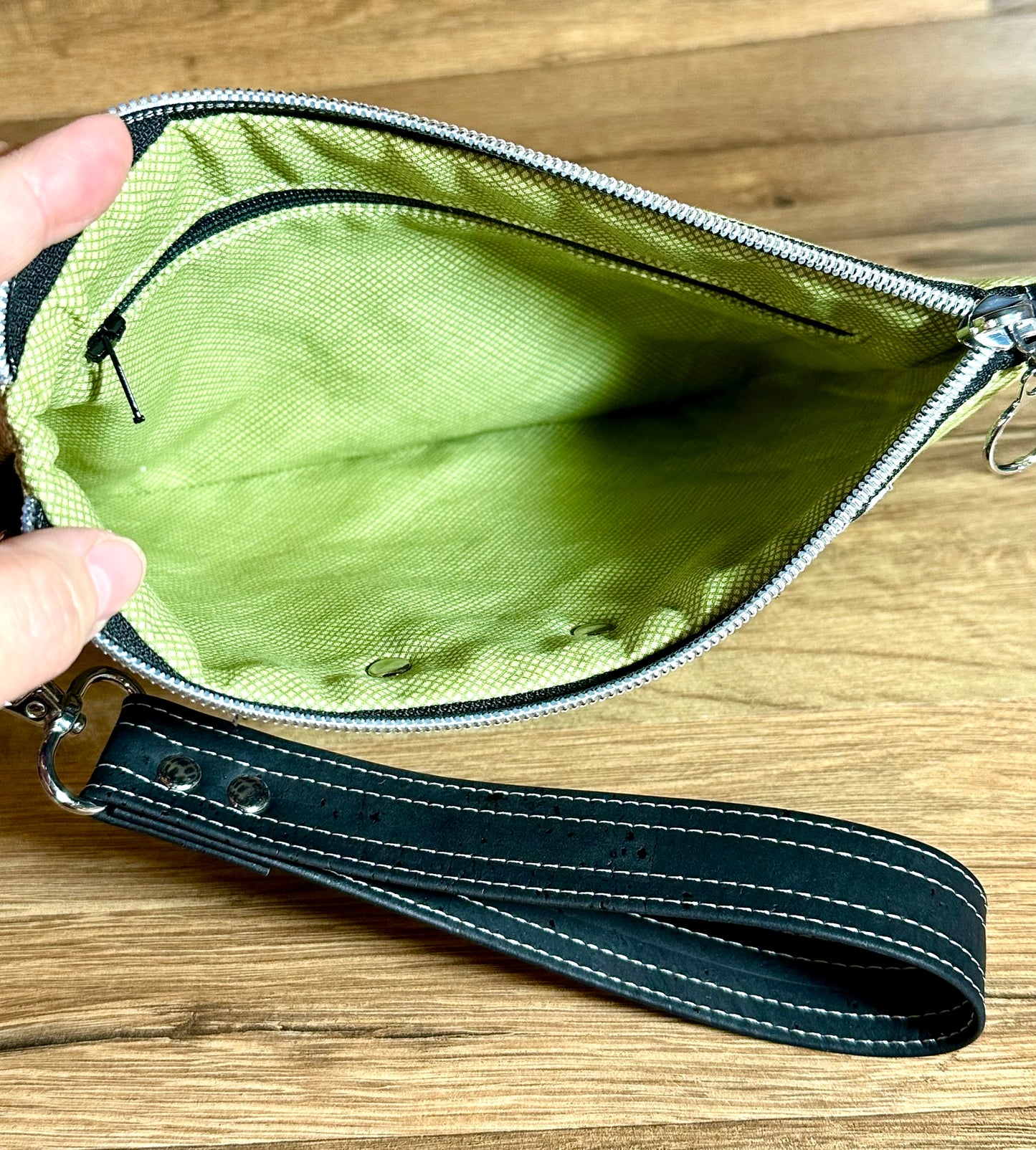 Green Ruffle clutch