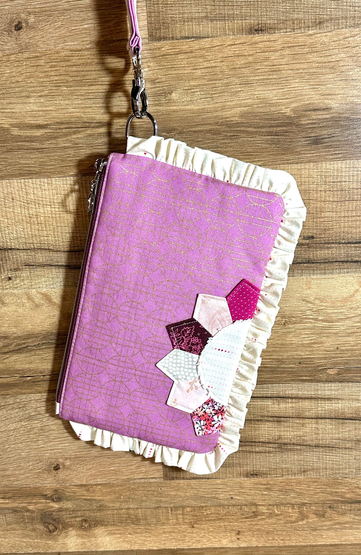 Pink Ruffle Clutch