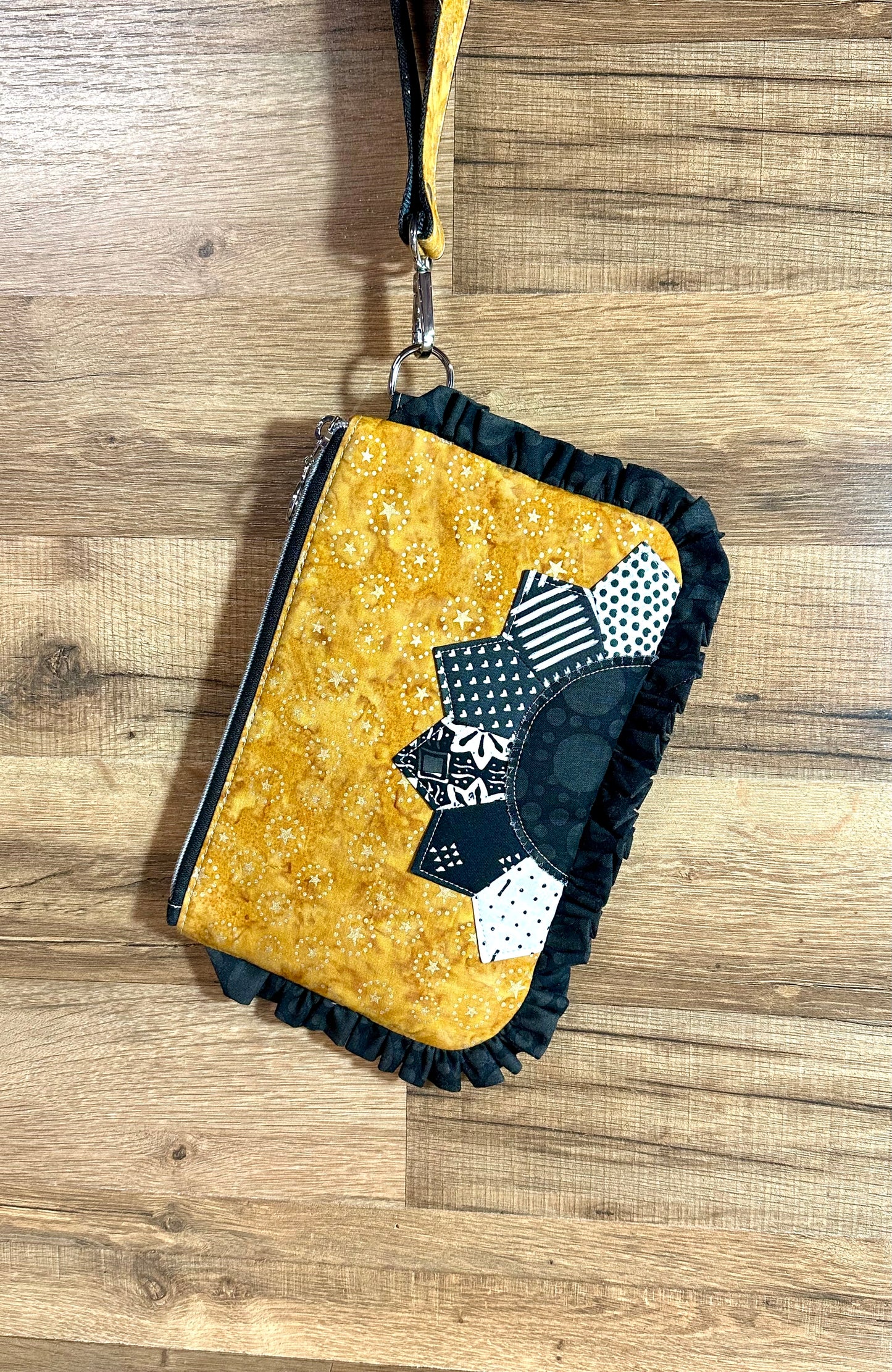 Gold Ruffle Clutch