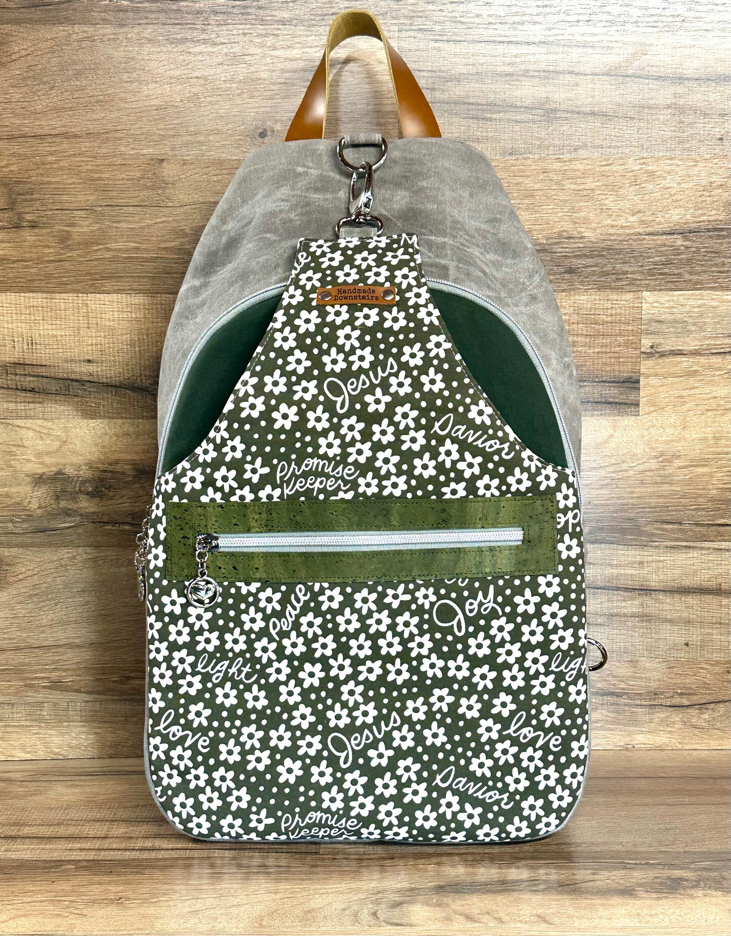 Green & Grey Large backpack