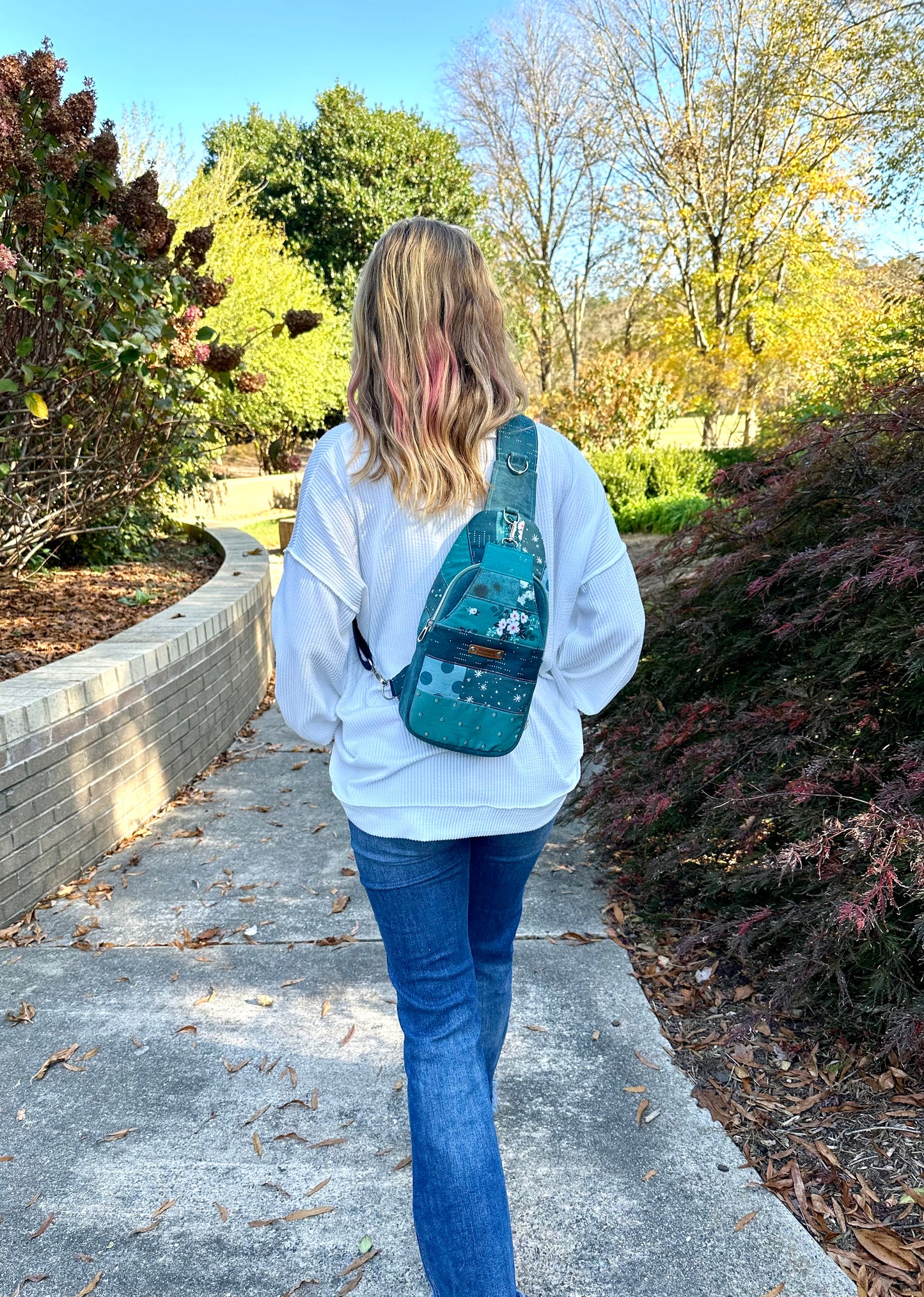 Teal Quilted Sling