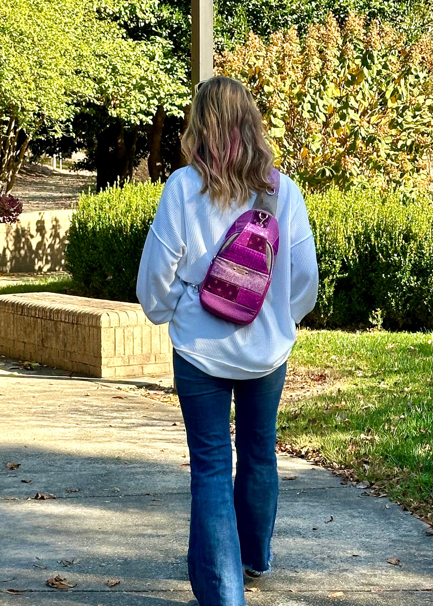 Magenta & Pink Quilted Sling