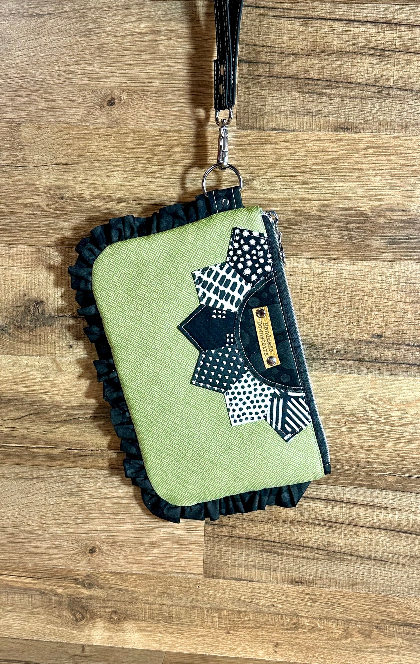 Green Ruffle clutch