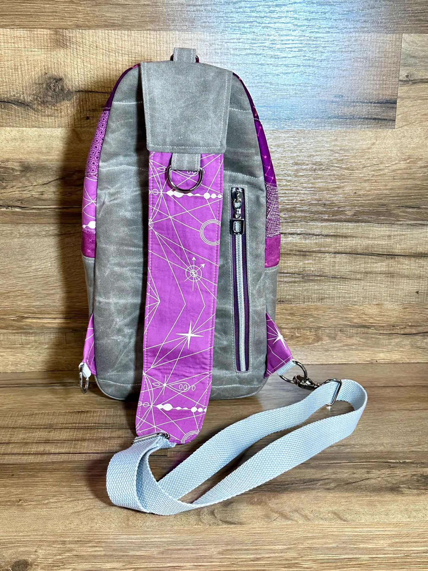 Magenta & Grey Quilted Sling